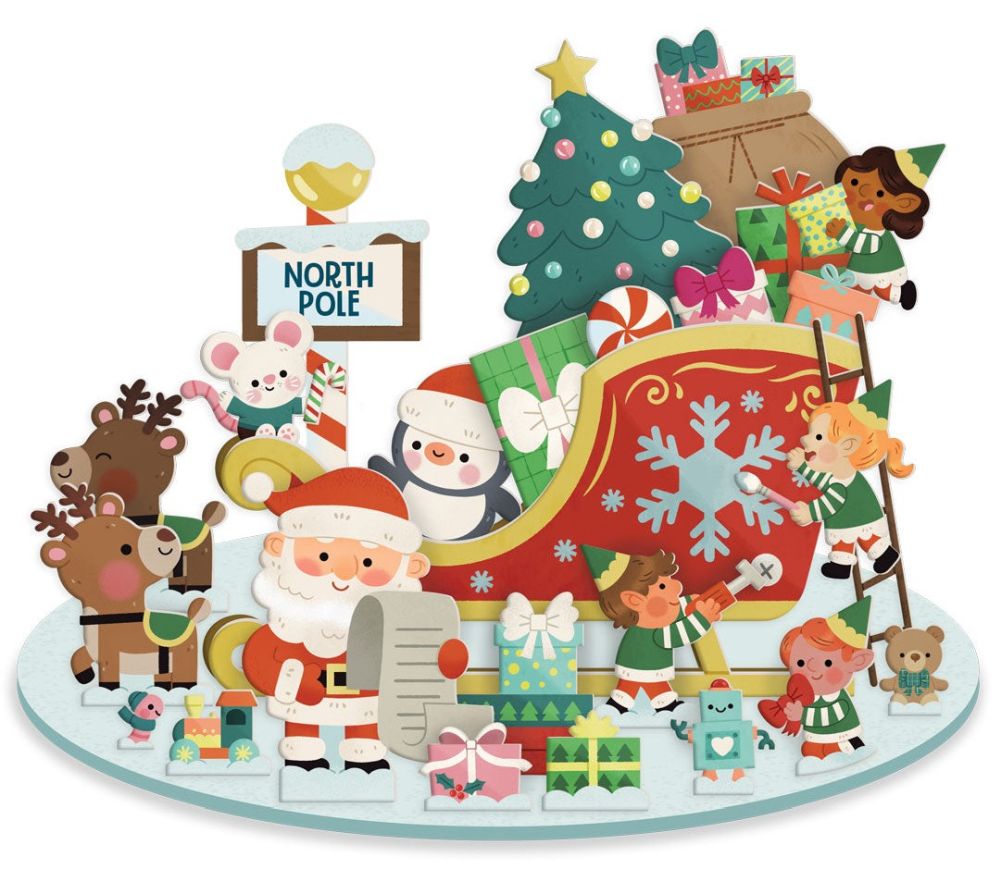 3D Pop-Up Advent Cal-Santa's Sleigh Popup