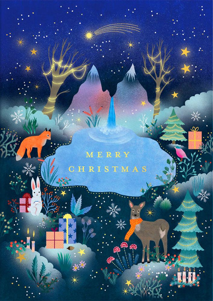 Foil Card-Christmas Forest