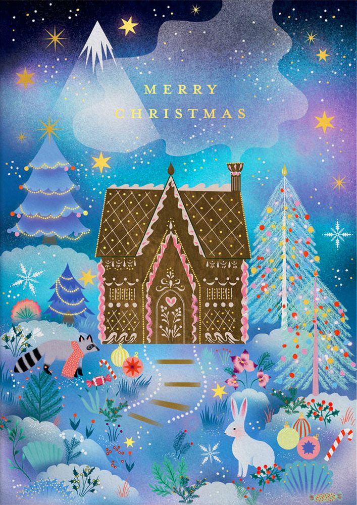 Foil Card-Christmas Gingerbread House