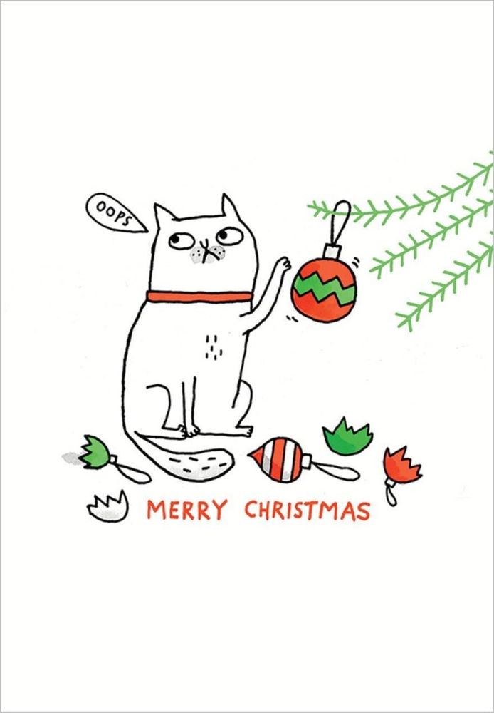 Card-Oops Cat Merry Christmas