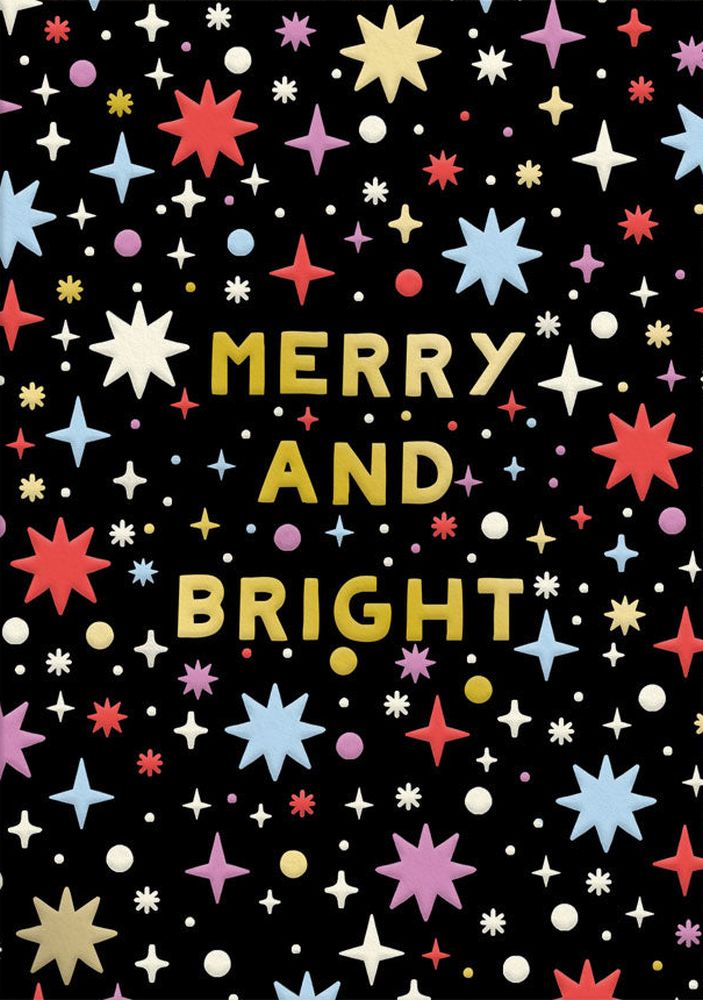 Foil Card-Merry And Bright