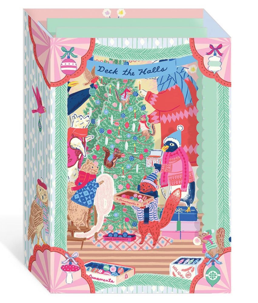 3D Pop-Up Card-Deck The Halls
