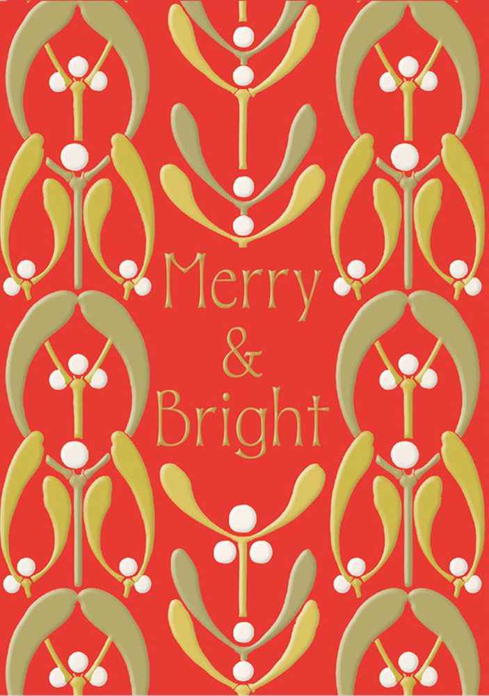Foil Card-Merry & Bright Mistle Toe