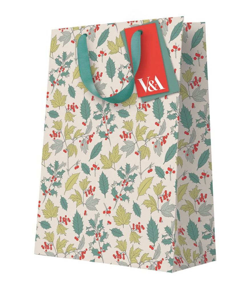 Gift Bag Large-Holly & Berries