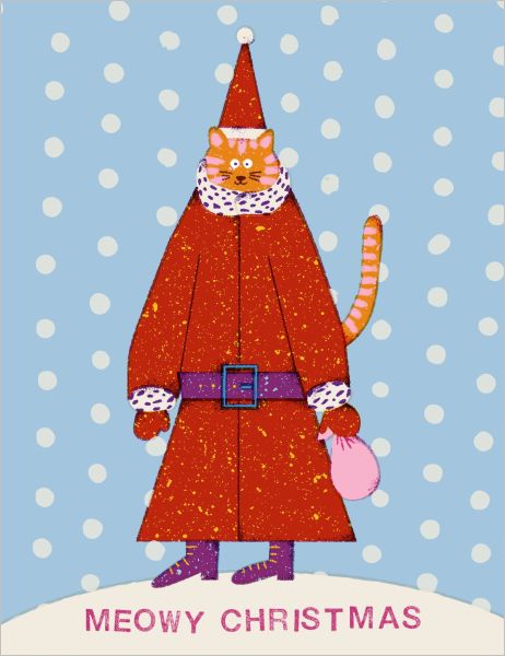 Card-Santa Cat