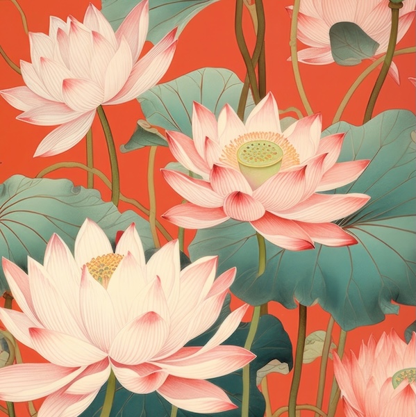 Card-Lotus Flowers