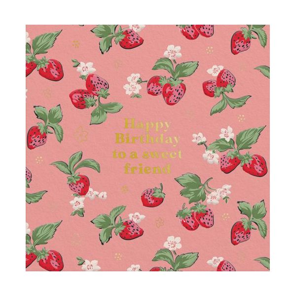 Mini Card-Strawberries Birthday