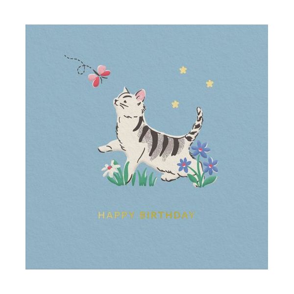 Mini Foil Card-Kitten Birthday