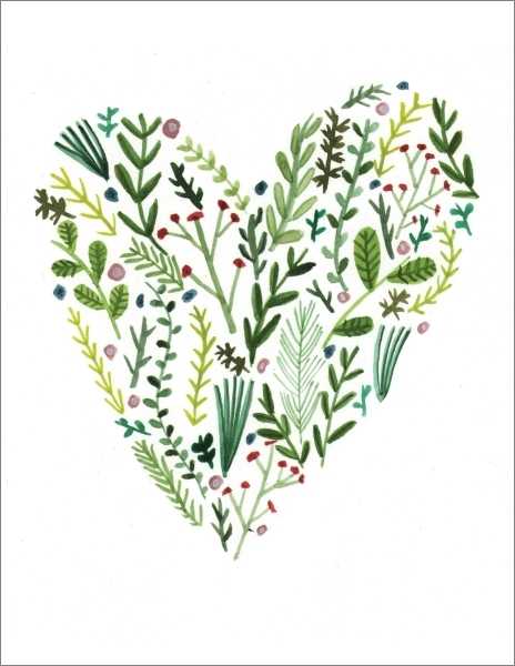 Card-Floral Heart