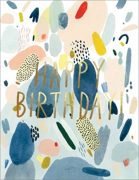 Foil Card-Abstract Birthday