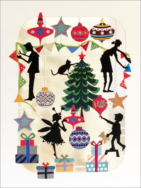 Card-Silhouettes of Tree Trimming