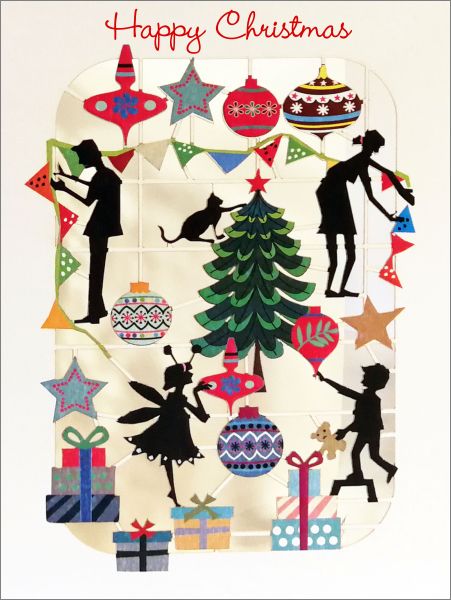 Card-Silhouettes of Tree Trimming