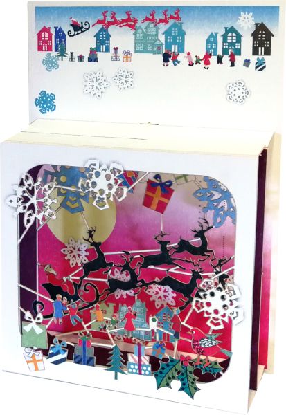 Card-Santa Over Roofs