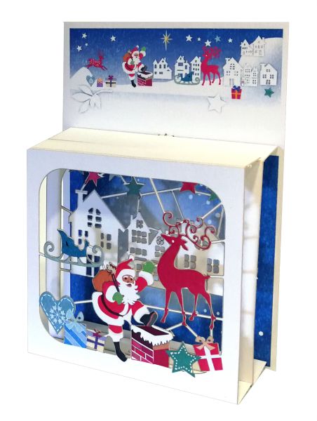 Card-Santa At Chimney