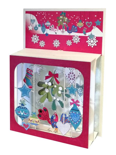 Card-Baubles and Mistletoe