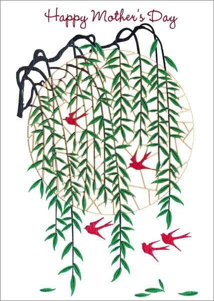 Mother's Day Card-Willow and Swallows