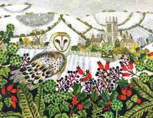 Card Pack of 6-Winter Owl