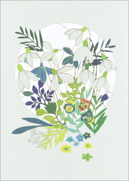 Laser Cut Card-Ferns and Flowers