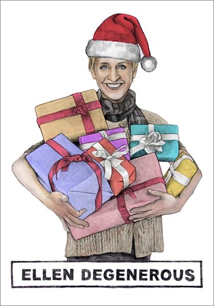 Card-Ellen Degenerous Christmas