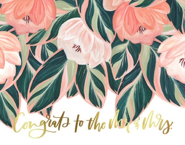 Foil Card-Congrats Mr & Mrs