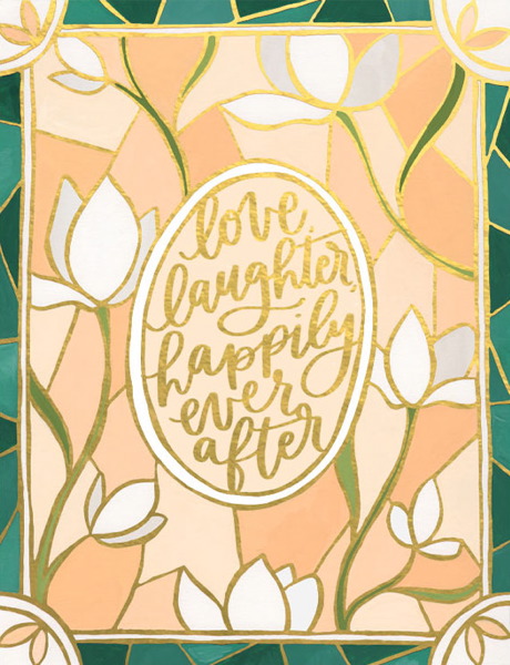 Foil Card-Wedding Stained Glass