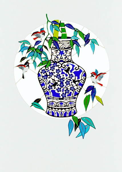 Laser Cut Card-Blue jar