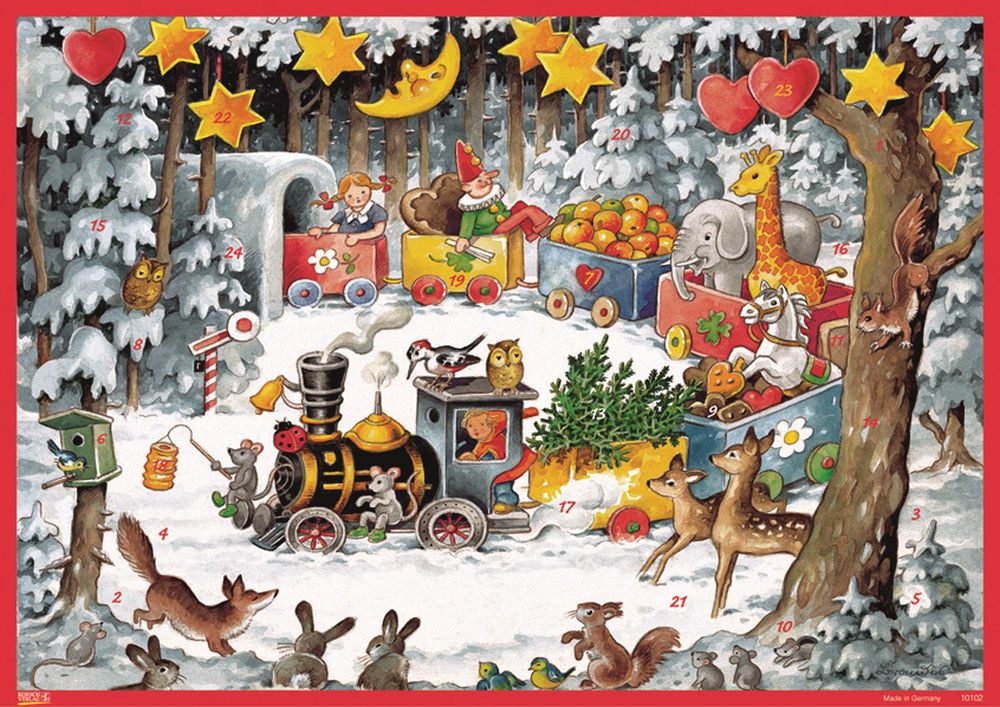 Advent Cal-Poster-Wooden Train