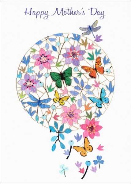 Mother's Day Card-Flower and Butterfly