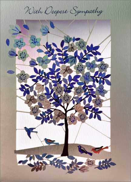 Laser Cut Card-Deepest Sympathy Tree