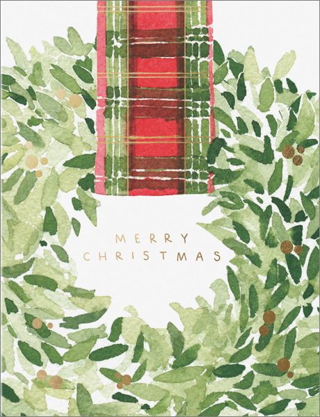 Foil Card-Ribbon Wreath