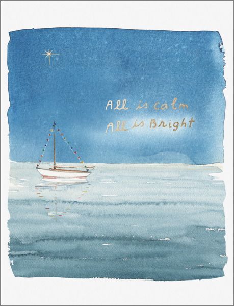 Foil Card-Holiday Sailboat