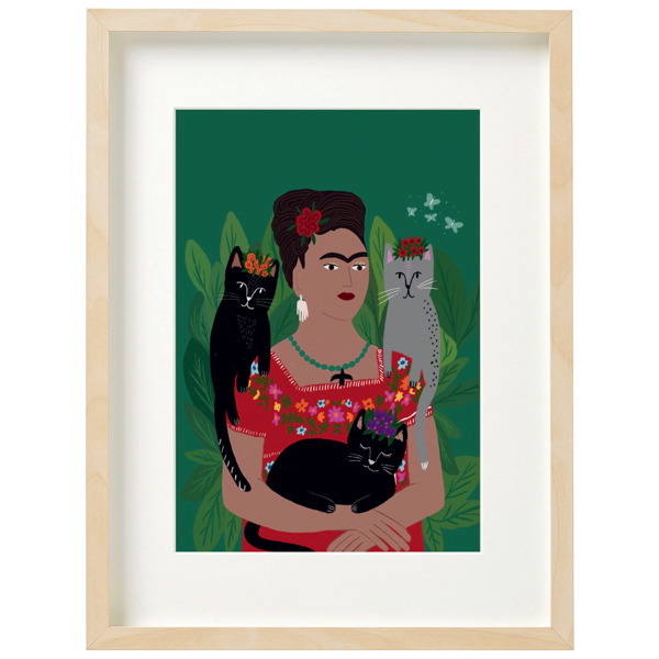 Art Print-Frida and Her Catlo's
