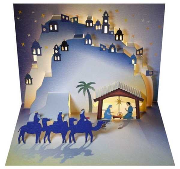 Card-Three Wise Men With Jesus