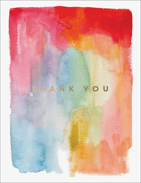 Foil Card-Colourful Thanks