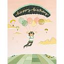 Foil Card-Paraglider Birthday Card