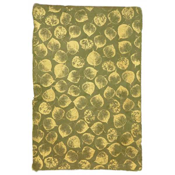 Wrap-Leaves Gold On Olive