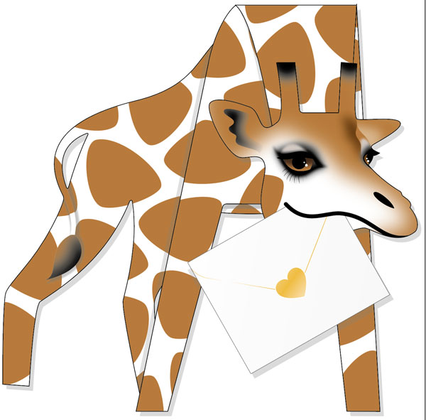3D Card-Giraffe-Hi