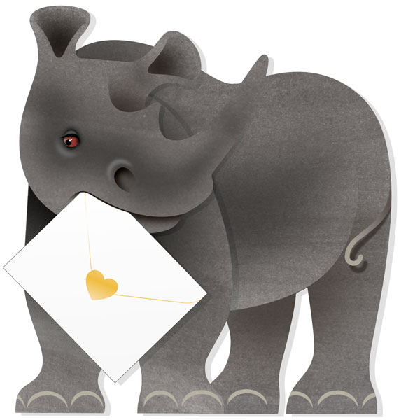 3D Card-Hippo-Ronny