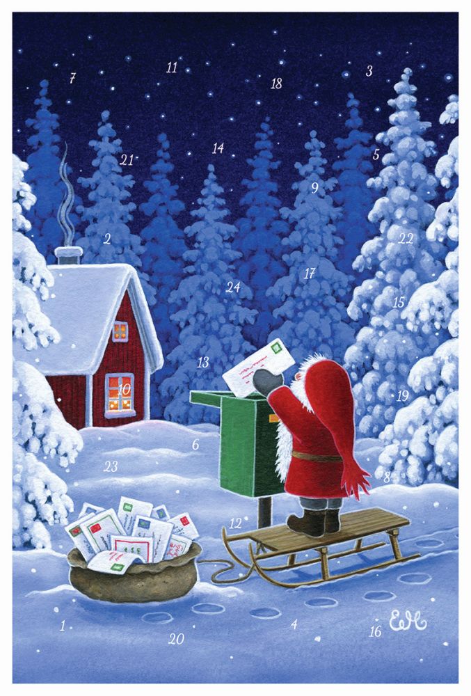 Advent Cal-Card-Tomte Posting Letter