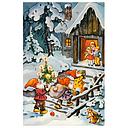 Advent Cal-Card-Gnomes Bringing Presents