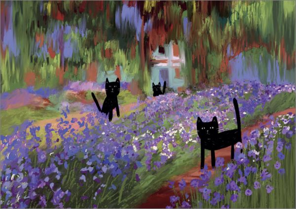 Card-Claws Monet Iris Garden