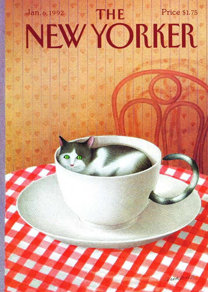 Card-Cat In A Tea Cup