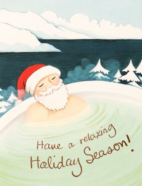 Foil Card-Hot Spring Santa