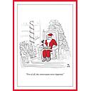 Card-Jewish Boy on Santa's Lap