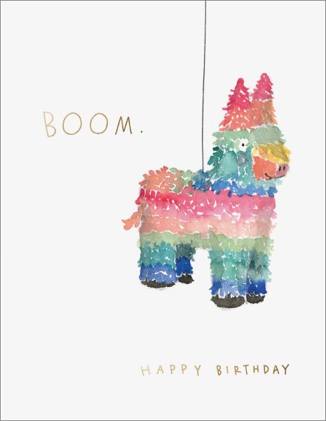 Foil Card-Pinata Birthday