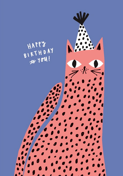 Card-Spotted Cat Birthday
