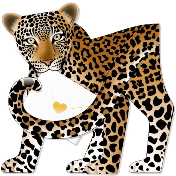 3D Card-Leopard