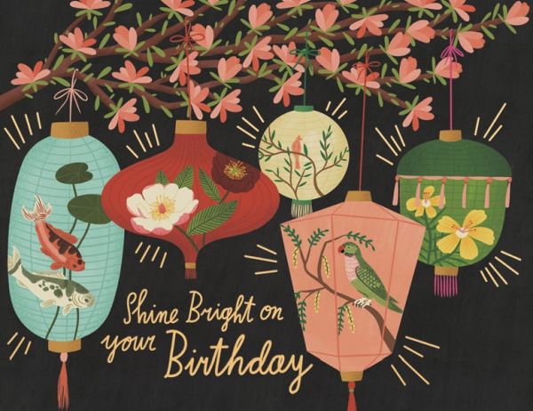 Foil Card-Birthday Lanterns