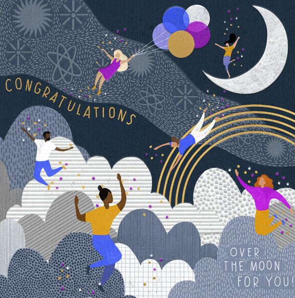 Foil Card-Over The Moon