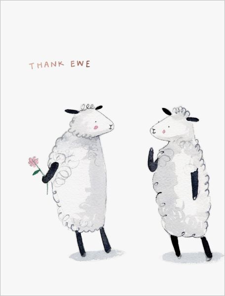 Foil Card-Thank Ewe
